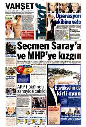 Taraf Gazetesi 9 Temmuz 2015 kapağı