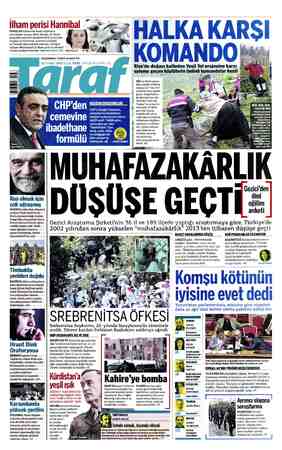 Taraf Gazetesi 12 Temmuz 2015 kapağı