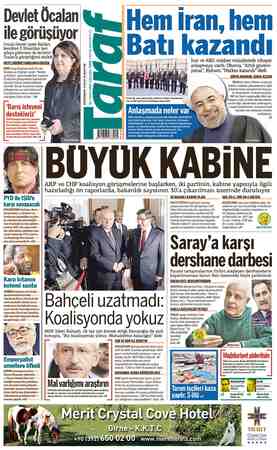 Taraf Gazetesi 15 Temmuz 2015 kapağı