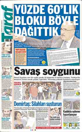Taraf Gazetesi 1 Ağustos 2015 kapağı