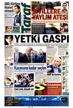Taraf Gazetesi 15 Ağustos 2015 kapağı