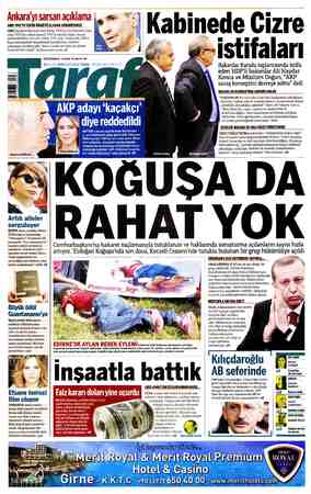 Taraf Gazetesi 23 Eylül 2015 kapağı