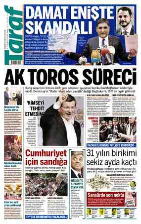 Taraf Gazetesi 22 Ekim 2015 kapağı