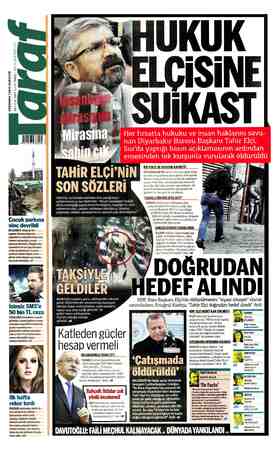 Taraf Gazetesi 29 Kasım 2015 kapağı