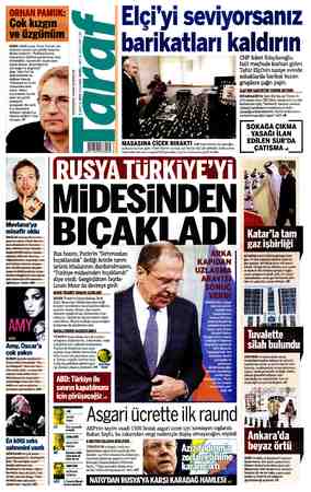 Taraf Gazetesi 3 Aralık 2015 kapağı