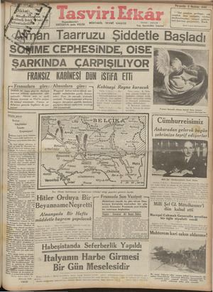 Tasviri Efkar Gazetesi 6 Haziran 1940 kapağı