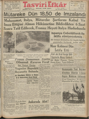 Tasviri Efkar Gazetesi 23 Haziran 1940 kapağı