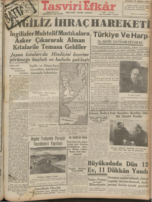 Tasviri Efkar Gazetesi 27 Haziran 1940 kapağı