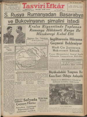 Tasviri Efkar Gazetesi 28 Haziran 1940 kapağı