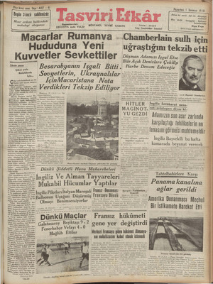Tasviri Efkar Gazetesi 1 Temmuz 1940 kapağı