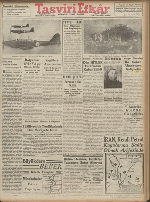 Tasviri Efkar Gazetesi July 26, 1940 kapağı