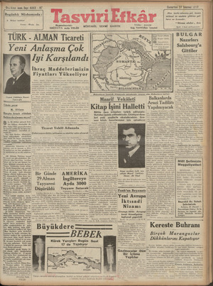 Tasviri Efkar Gazetesi 27 Temmuz 1940 kapağı