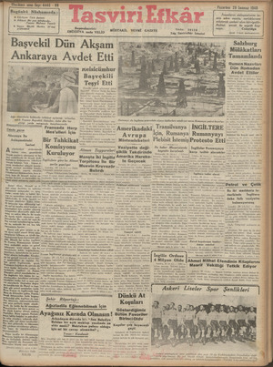 Tasviri Efkar Gazetesi 29 Temmuz 1940 kapağı