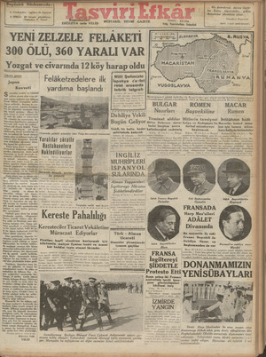 Tasviri Efkar Gazetesi 31 Temmuz 1940 kapağı