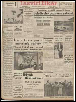 Tasviri Efkar Gazetesi 19 Ağustos 1940 kapağı
