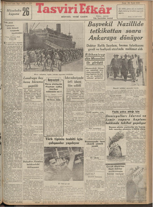 Tasviri Efkar Gazetesi 20 Eylül 1940 kapağı