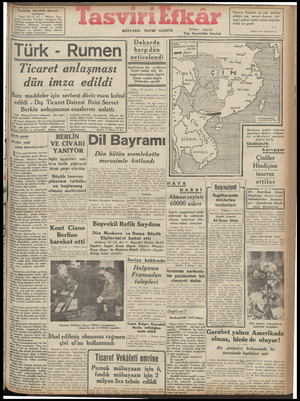 Tasviri Efkar Gazetesi 27 Eylül 1940 kapağı