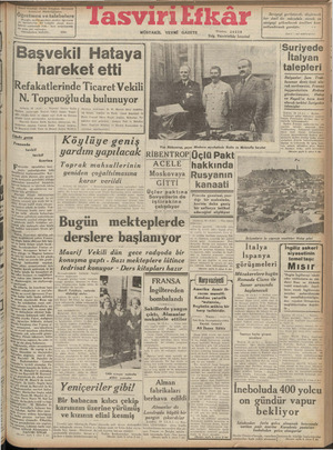 Tasviri Efkar Gazetesi 1 Ekim 1940 kapağı