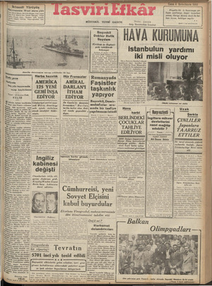 Tasviri Efkar Gazetesi 4 Ekim 1940 kapağı