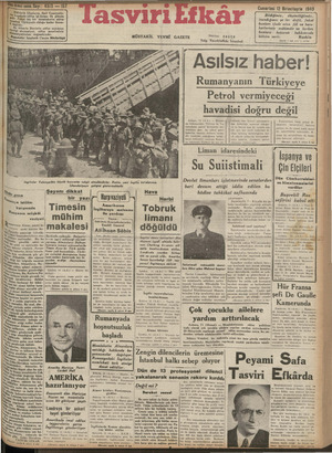 Tasviri Efkar Gazetesi 12 Ekim 1940 kapağı