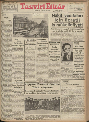 Tasviri Efkar Gazetesi 17 Ekim 1940 kapağı