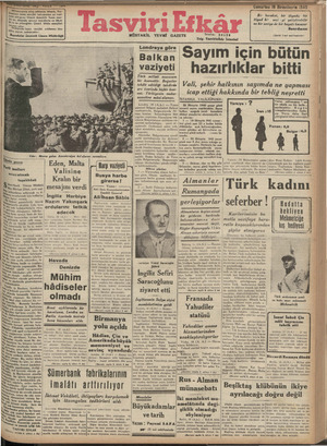 Tasviri Efkar Gazetesi 19 Ekim 1940 kapağı