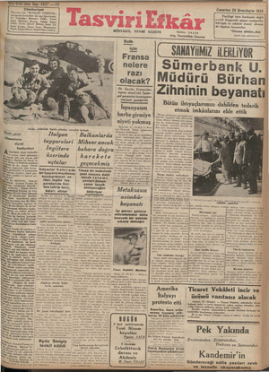 Tasviri Efkar Gazetesi 26 Ekim 1940 kapağı