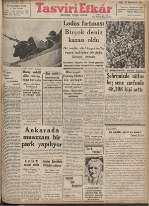 Tasviri Efkar Gazetesi 27 Ekim 1940 kapağı