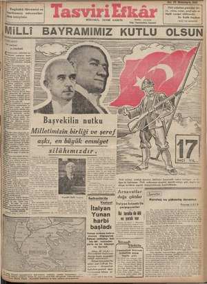 Tasviri Efkar Gazetesi 29 Ekim 1940 kapağı