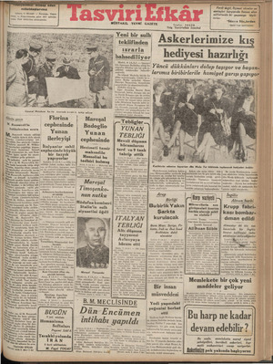 Tasviri Efkar Gazetesi 9 Kasım 1940 kapağı