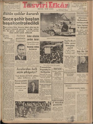 Tasviri Efkar Gazetesi 2 Aralık 1940 kapağı
