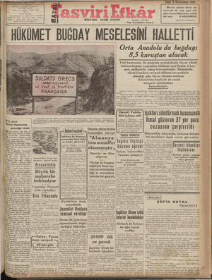 Tasviri Efkar Gazetesi 6 Aralık 1940 kapağı