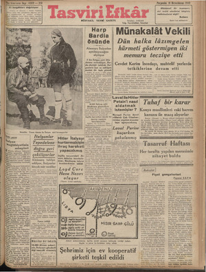 Tasviri Efkar Gazetesi 19 Aralık 1940 kapağı