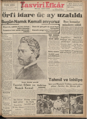 Tasviri Efkar Gazetesi 21 Aralık 1940 kapağı