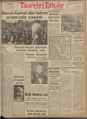 Tasviri Efkar Gazetesi 22 Aralık 1940 kapağı