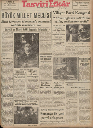 Tasviri Efkar Gazetesi 26 Aralık 1940 kapağı