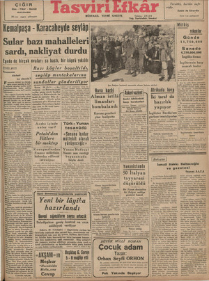 Tasviri Efkar Gazetesi 30 Aralık 1940 kapağı