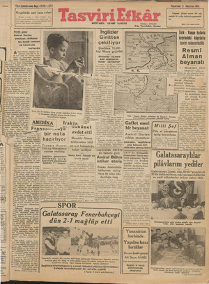 Tasviri Efkar Gazetesi 2 Haziran 1941 kapağı