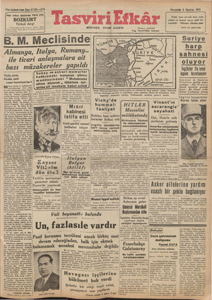 Tasviri Efkar Gazetesi 5 Haziran 1941 kapağı