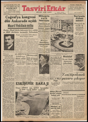 Tasviri Efkar Gazetesi 7 Haziran 1941 kapağı