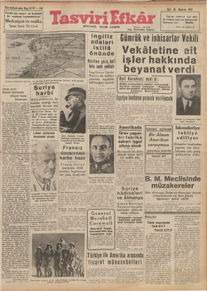 Tasviri Efkar Gazetesi 10 Haziran 1941 kapağı