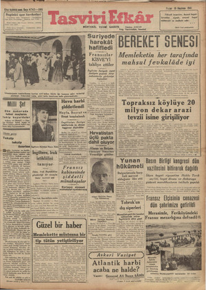 Tasviri Efkar Gazetesi 15 Haziran 1941 kapağı