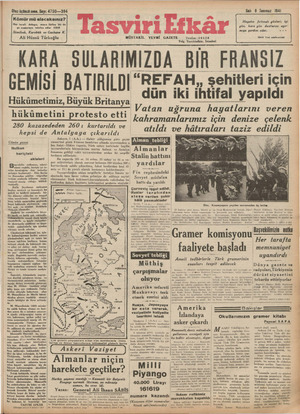 Tasviri Efkar Gazetesi 8 Temmuz 1941 kapağı