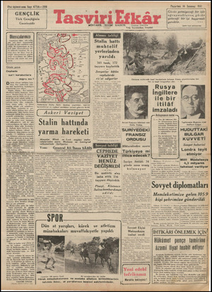Tasviri Efkar Gazetesi 14 Temmuz 1941 kapağı