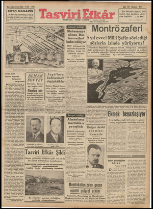 Tasviri Efkar Gazetesi 22 Temmuz 1941 kapağı
