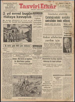 Tasviri Efkar Gazetesi 23 Temmuz 1941 kapağı