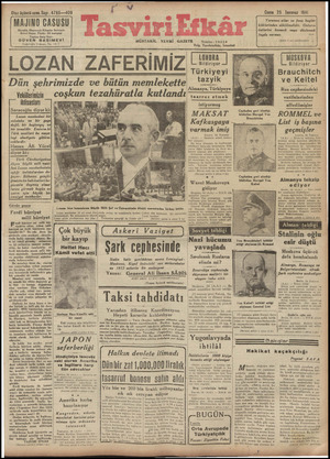 Tasviri Efkar Gazetesi 25 Temmuz 1941 kapağı