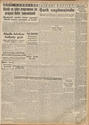    İ ee u K su projesi | Mendereste yapılan tesisat sayesinde Nazilli ovasına merasimle su verildi 1VRudyo gazetesi) — 1937