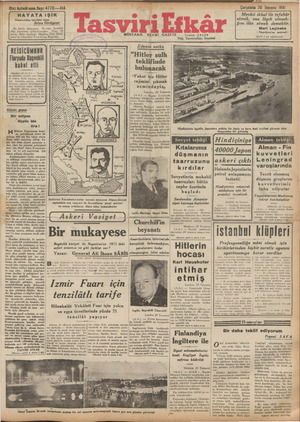 Tasviri Efkar Gazetesi 30 Temmuz 1941 kapağı