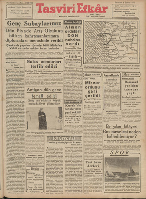 Tasviri Efkar Gazetesi 6 Temmuz 1942 kapağı